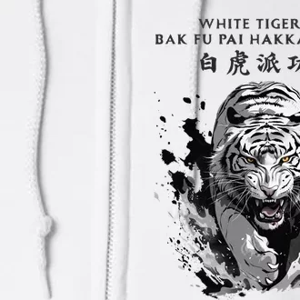 White Tiger Kung Fu Bak Fu Pai Full Zip Hoodie