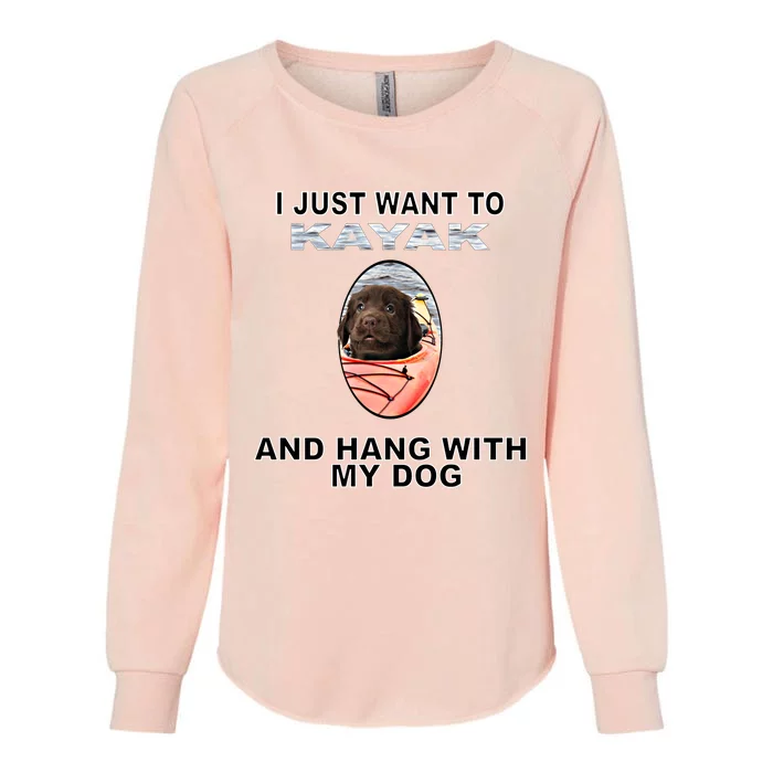 Want To Kayak Hang W Dog Retriever Flatcoated Gift Womens California Wash Sweatshirt