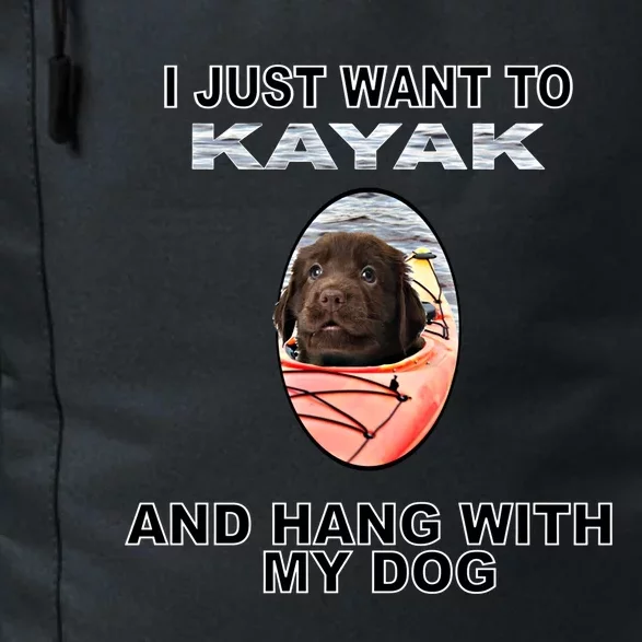 Want To Kayak Hang W Dog Retriever Flatcoated Gift Daily Commute Backpack