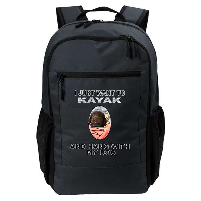 Want To Kayak Hang W Dog Retriever Flatcoated Gift Daily Commute Backpack