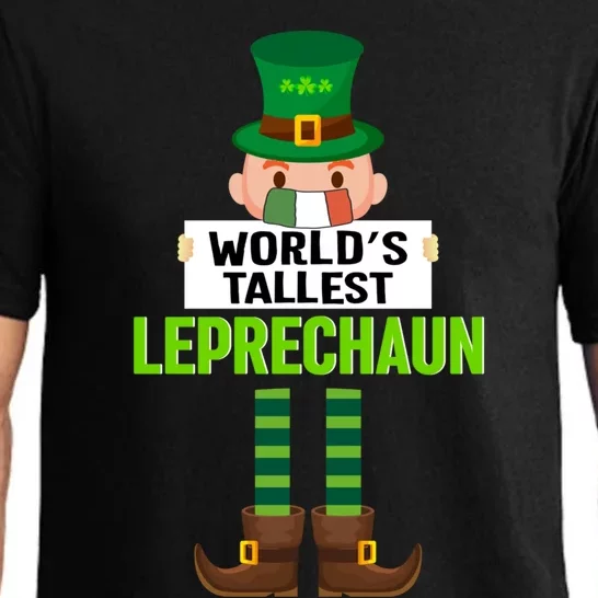 World's Tallest Leprechaun Mask St Patrick's Day Gift Pajama Set