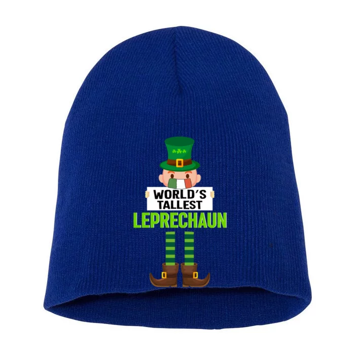 World's Tallest Leprechaun Mask St Patrick's Day Gift Short Acrylic Beanie