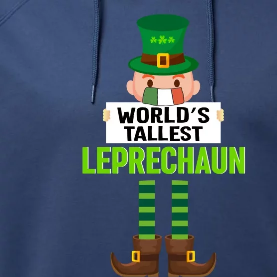 World's Tallest Leprechaun Mask St Patrick's Day Gift Performance Fleece Hoodie