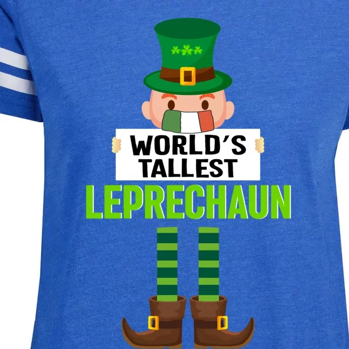 World's Tallest Leprechaun Mask St Patrick's Day Gift Enza Ladies Jersey Football T-Shirt