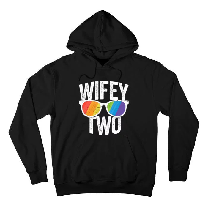 Wifey Two Lesbian Pride Lgbt Bride Couple Gift Tall Hoodie