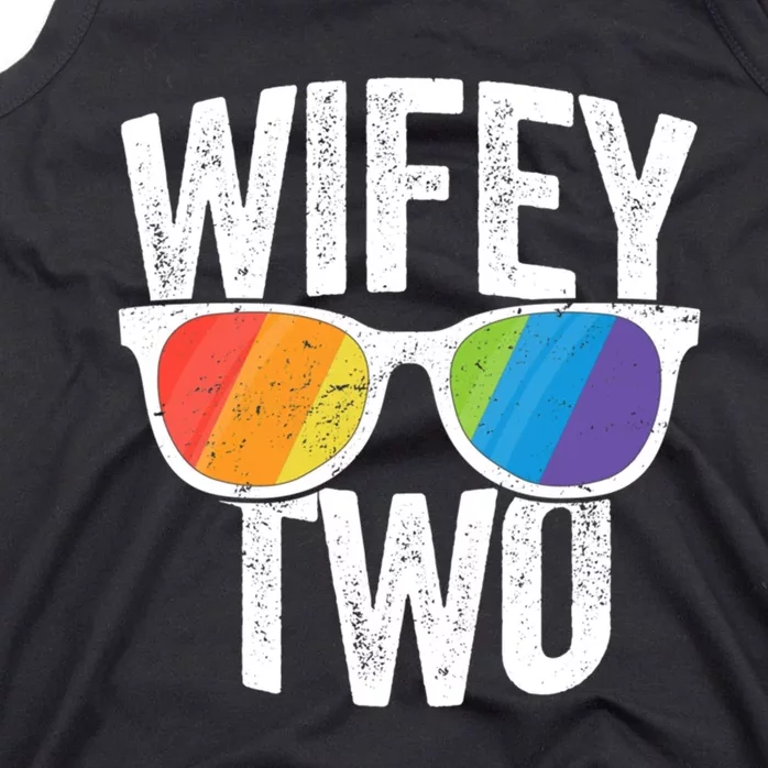 Wifey Two Lesbian Pride Lgbt Bride Couple Gift Tank Top