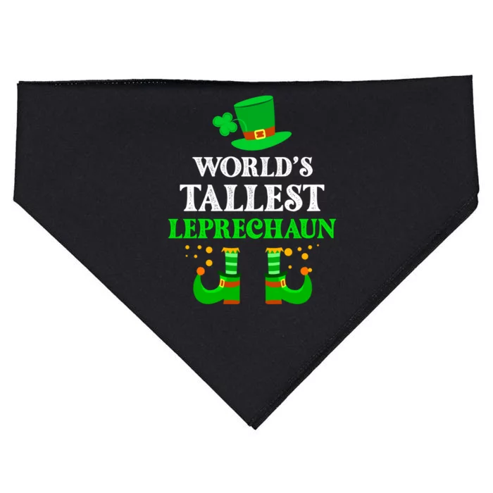 World's Tallest Leprechaun Meaningful Gift Funny St Patrick's Day Gift USA-Made Doggie Bandana