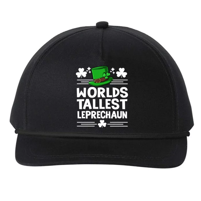 World's Tallest Leprechaun St Patricks Day Funny Irish Humor Gift Snapback Five-Panel Rope Hat