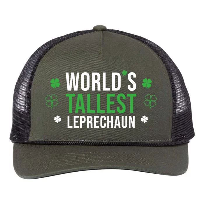 World's Tallest Leprechaun St Patrick's Day Irish Party Meaningful Gift Retro Rope Trucker Hat Cap