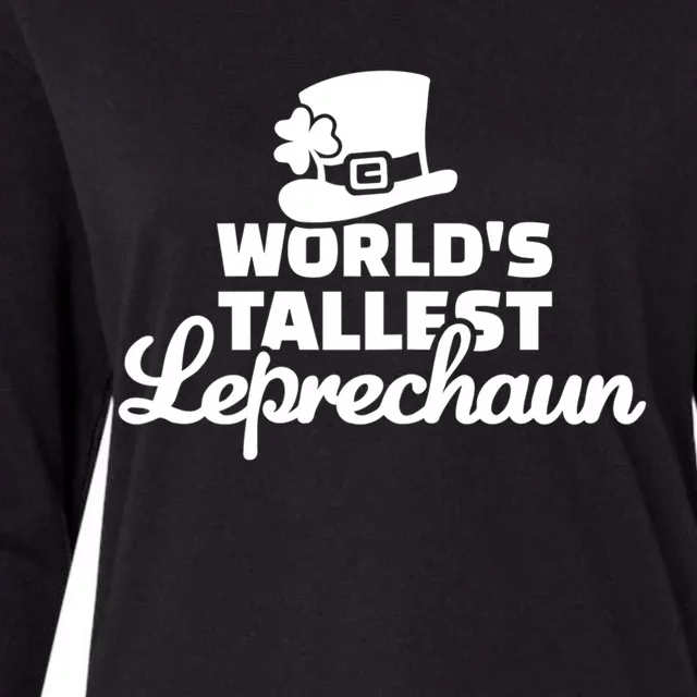 World's Tallest Leprechaun Gift Womens Cotton Relaxed Long Sleeve T-Shirt