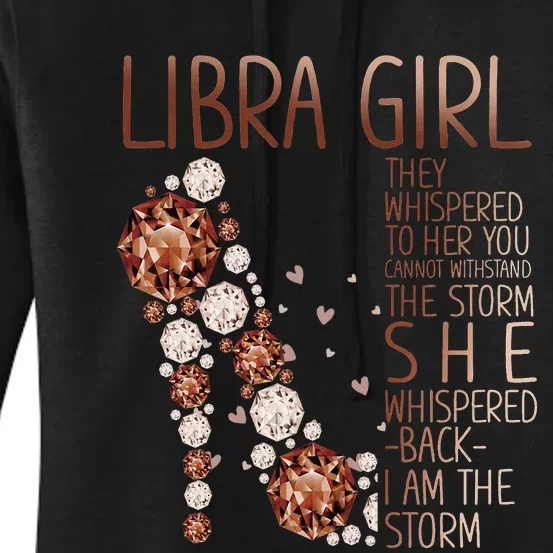 Wo Th Libra Birthday High Heels Costume Black Woman Women's Pullover Hoodie