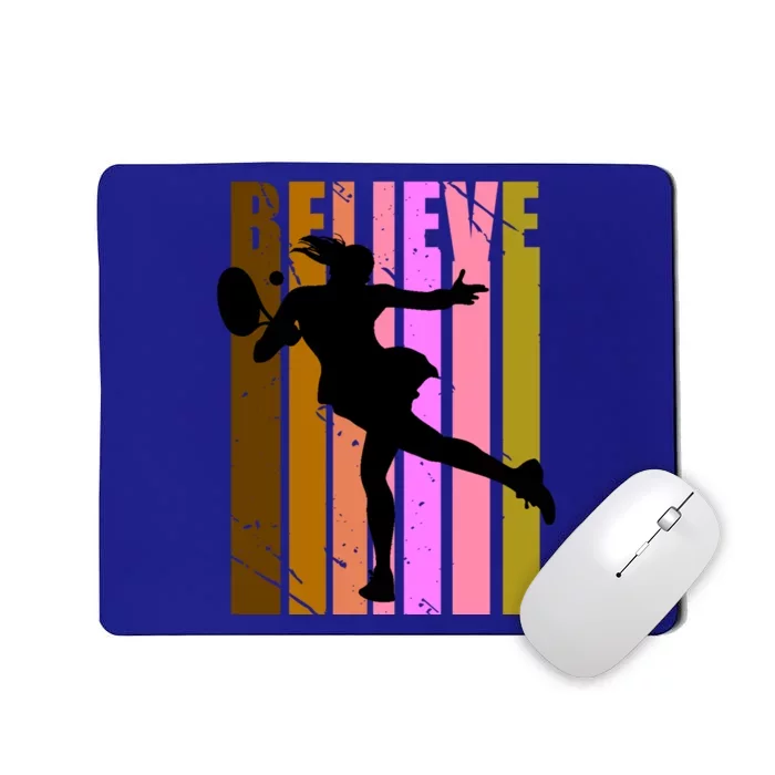 Wo Tennis Lover Player Plays Tennis Court Match Cool Great Gift Mousepad