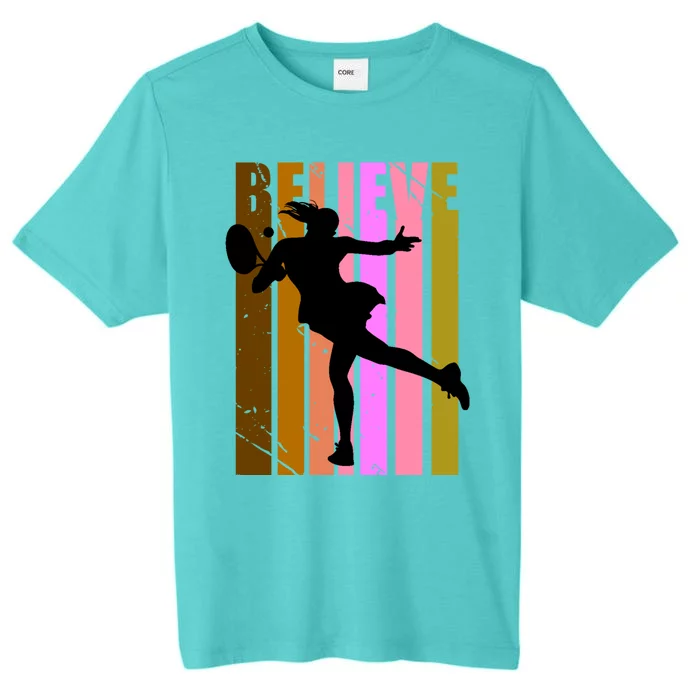 Wo Tennis Lover Player Plays Tennis Court Match Cool Great Gift ChromaSoft Performance T-Shirt