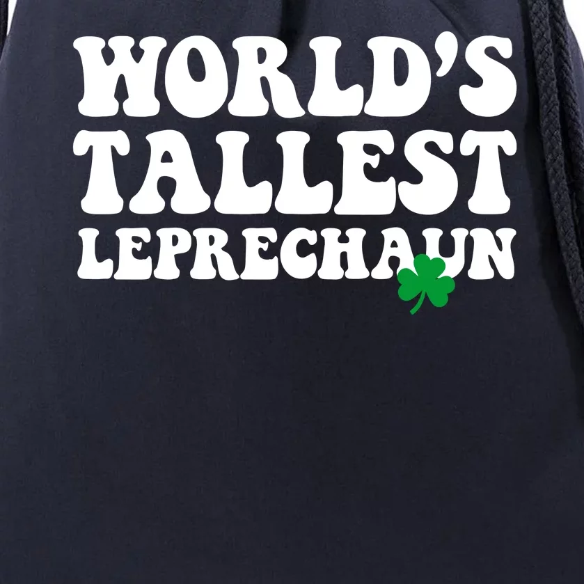 Worlds Tallest Leprechaun St Patricks Clover Drawstring Bag