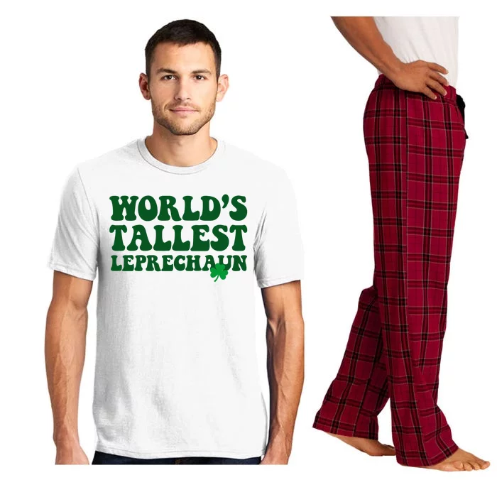 Worlds Tallest Leprechaun St Patricks Clover Pajama Set