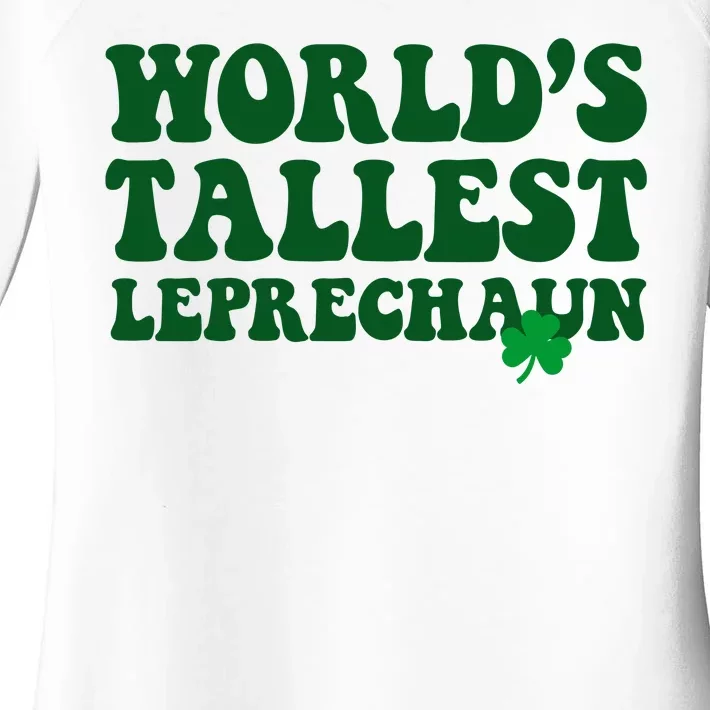 Worlds Tallest Leprechaun St Patricks Clover Women's Perfect Tri Tunic Long Sleeve Shirt