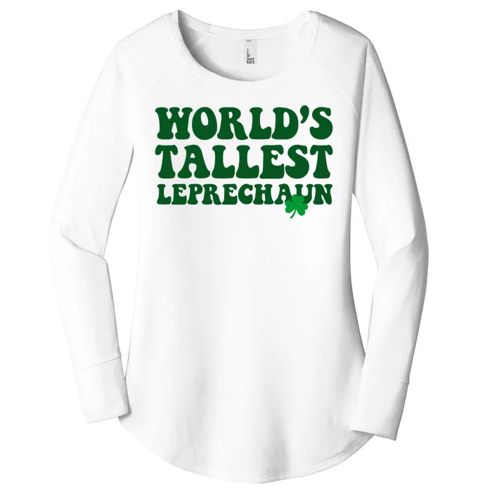 Worlds Tallest Leprechaun St Patricks Clover Women's Perfect Tri Tunic Long Sleeve Shirt