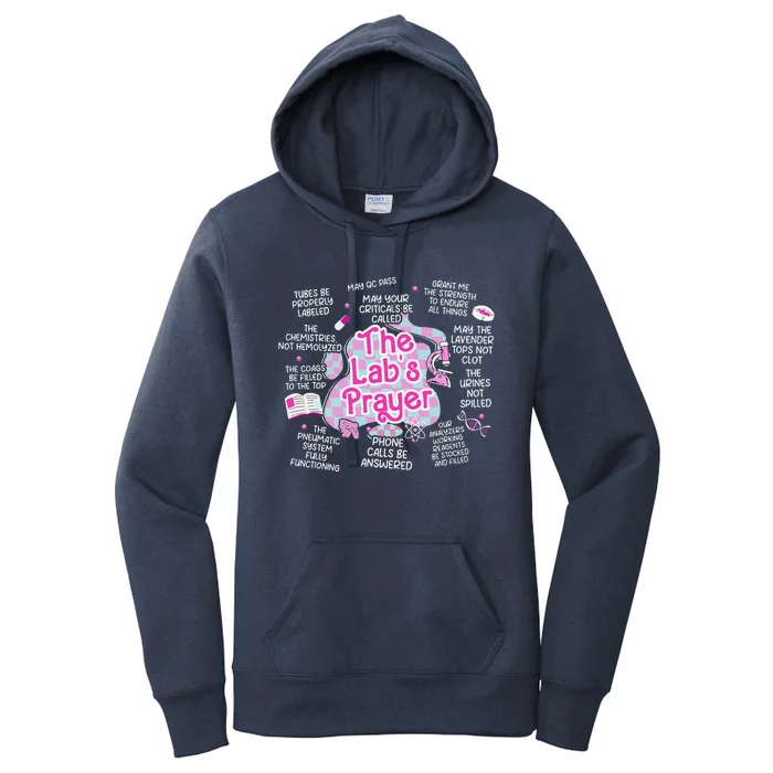 Women The Lab TechS Prayer Retro Lab Tech Phlebotomy Week Women's Pullover Hoodie