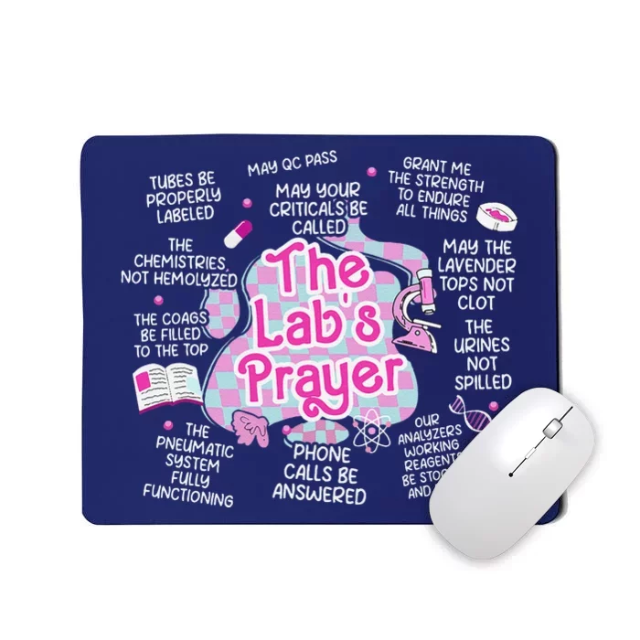 Women The Lab TechS Prayer Retro Lab Tech Phlebotomy Week Mousepad