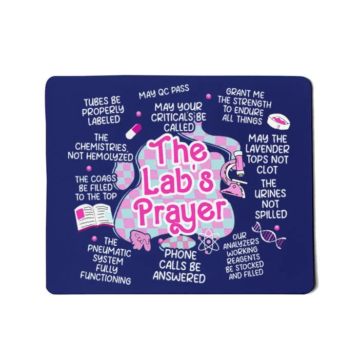 Women The Lab TechS Prayer Retro Lab Tech Phlebotomy Week Mousepad