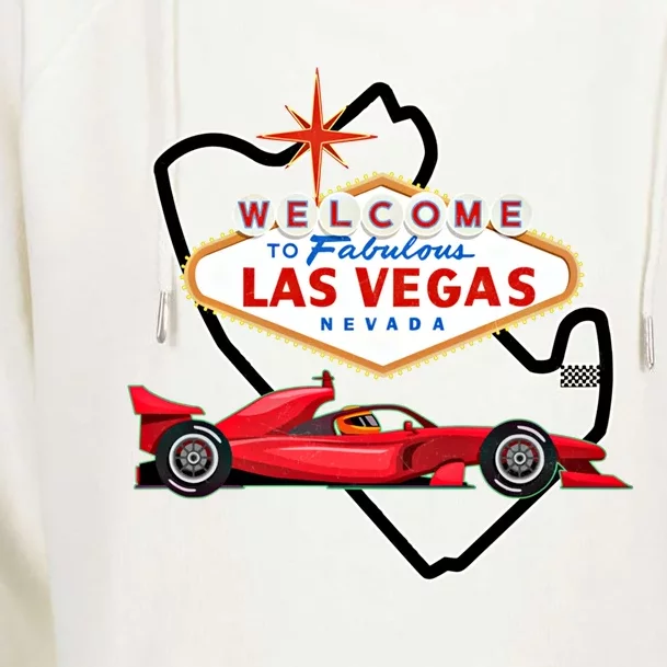 Welcome To Las Vegas Racing Race Car Strip Formula Track Cool Gift Womens Funnel Neck Pullover Hood