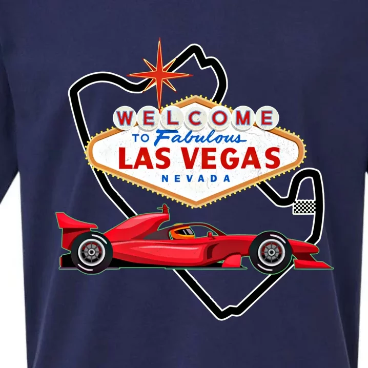 Welcome To Las Vegas Racing Race Car Strip Formula Track Cool Gift Sueded Cloud Jersey T-Shirt