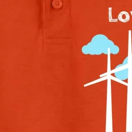 Wind Turbine Love Earth Renewable Energy Environtalist Cool Gift Dry Zone Grid Performance Polo