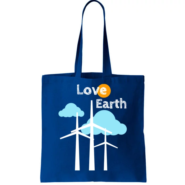 Wind Turbine Love Earth Renewable Energy Environtalist Cool Gift Tote Bag