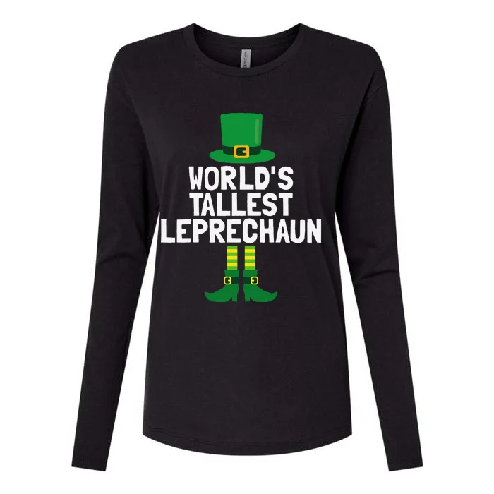 World's Tallest Leprechaun St Patricks Day Womens Cotton Relaxed Long Sleeve T-Shirt