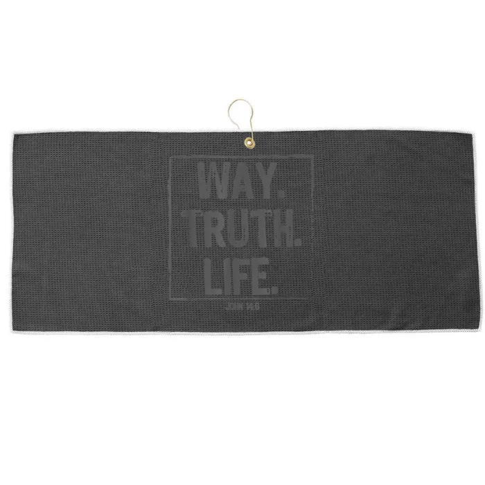 Way Truth Life Bible Verse Scripture John 14:6 Christ Large Microfiber Waffle Golf Towel