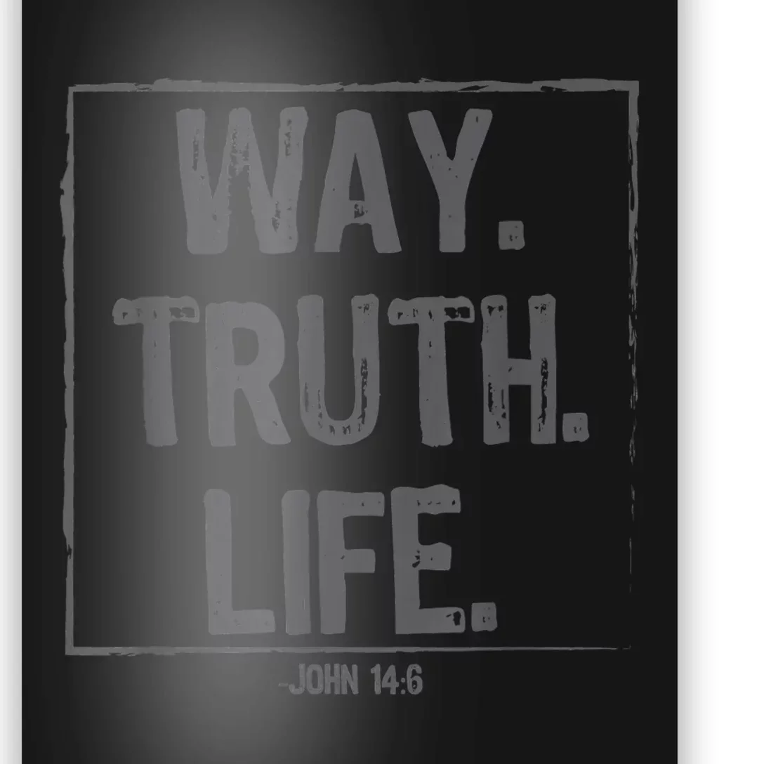 Way Truth Life Bible Verse Scripture John 14:6 Christ Poster