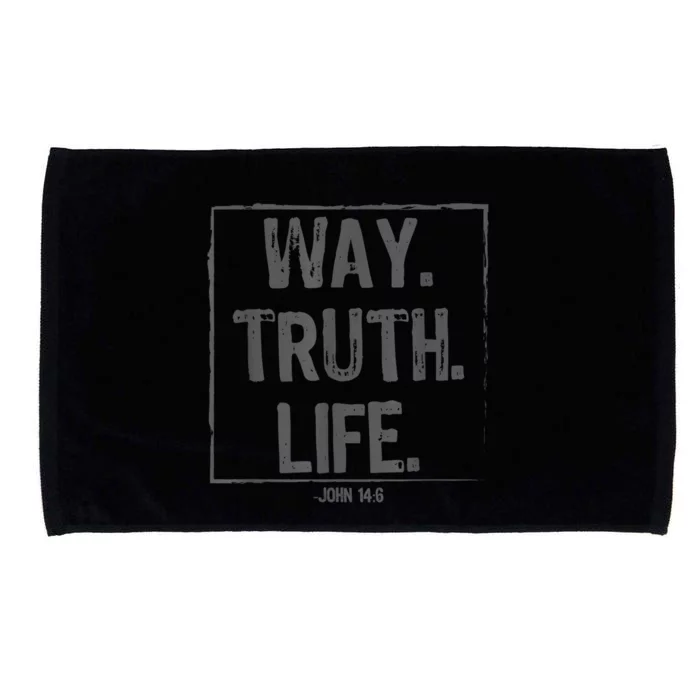 Way Truth Life Bible Verse Scripture John 14:6 Christ Microfiber Hand Towel