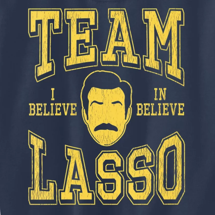 Team Lasso I Believe Collegiate Yellow Kids Sweatshirt