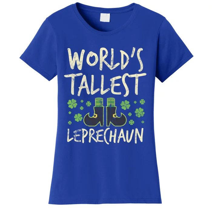 Worlds Tallest Leprechaun Four Leaf Clovers Meaningful Gift Women's T-Shirt