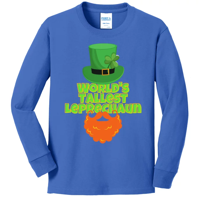 Worlds Tallest Leprechaun Funny St Patricks Day Gift Great Gift Kids Long Sleeve Shirt