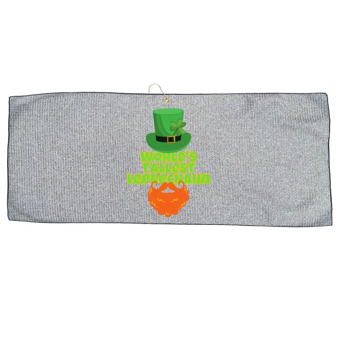 Worlds Tallest Leprechaun Funny St Patricks Day Gift Great Gift Large Microfiber Waffle Golf Towel