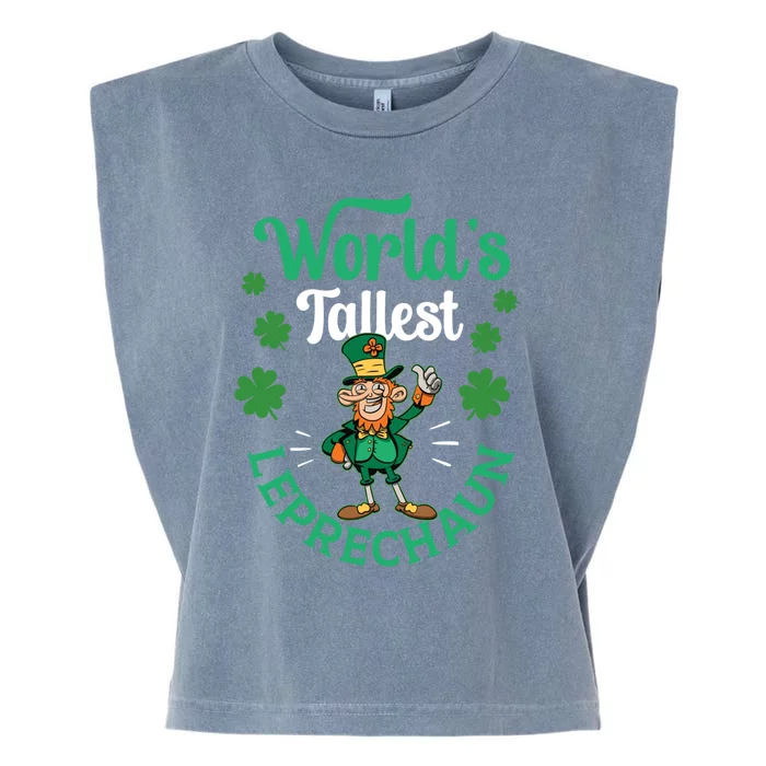 Worlds Tallest Leprechaun Ireland St Patricks Day Irish Funny Gift Garment-Dyed Women's Muscle Tee