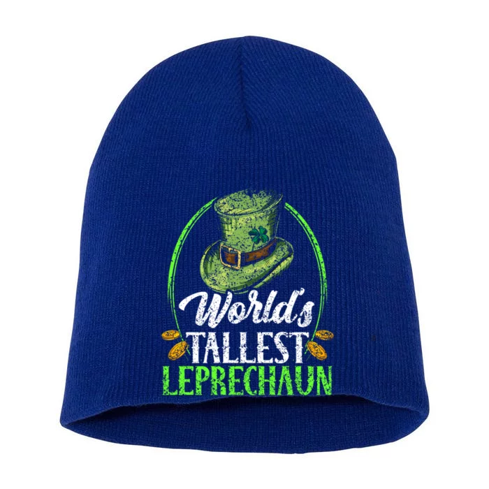 Worlds Tallest Leprechaun Irish Ireland St Patricks Day Gift Short Acrylic Beanie