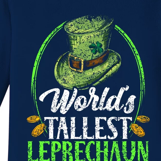 Worlds Tallest Leprechaun Irish Ireland St Patricks Day Gift Baby Long Sleeve Bodysuit