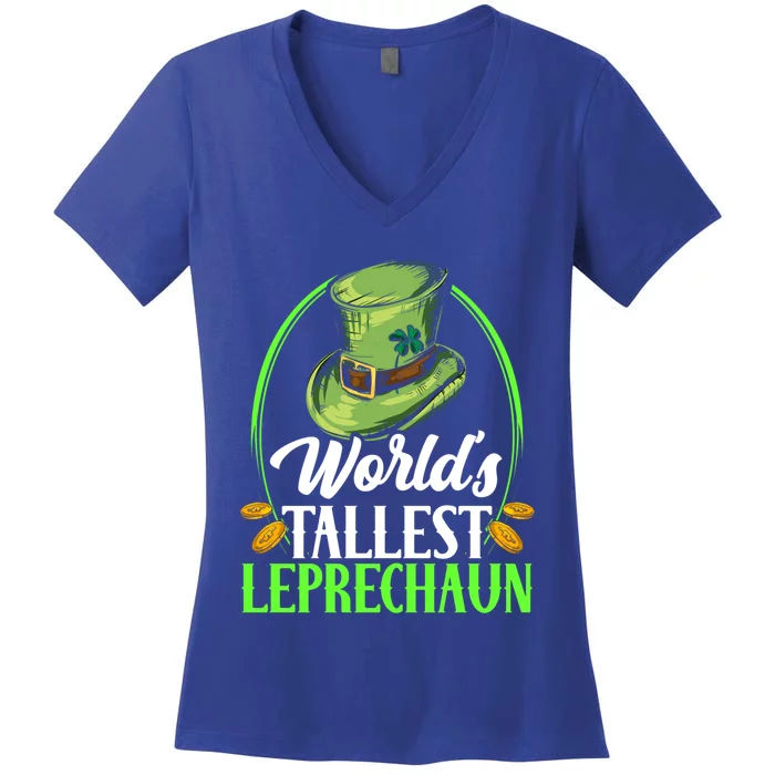 Worlds Tallest Leprechaun Irish Ireland St Patricks Day Gift Women's V-Neck T-Shirt