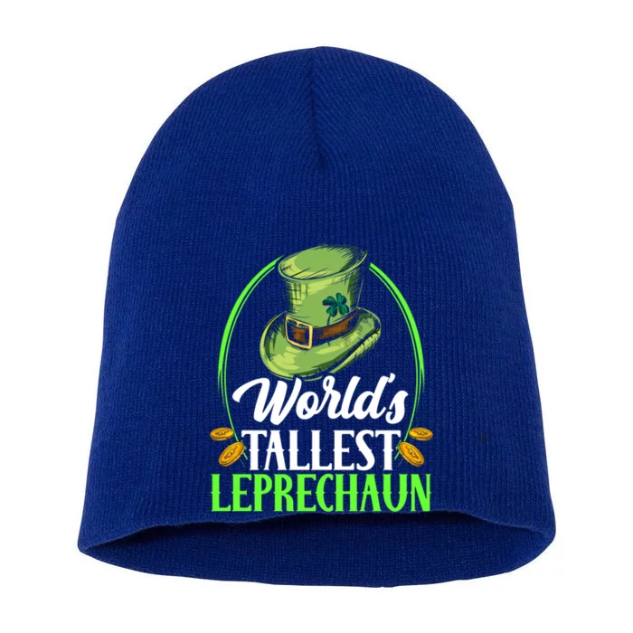 Worlds Tallest Leprechaun Irish Ireland St Patricks Day Gift Short Acrylic Beanie