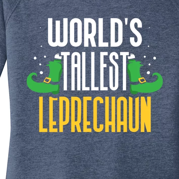 Worlds Tallest Leprechaun Irish St Patricks Day Ireland Meaningful Gift Women's Perfect Tri Tunic Long Sleeve Shirt