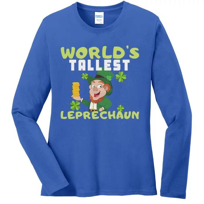 Worlds Tallest Leprechaun St Patricks Day Gift Ladies Long Sleeve Shirt