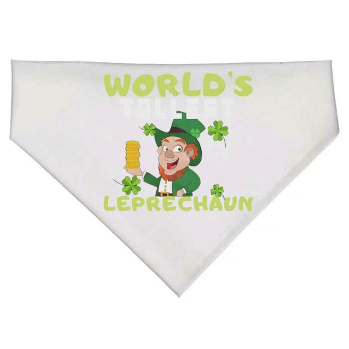 Worlds Tallest Leprechaun St Patricks Day Gift USA-Made Doggie Bandana