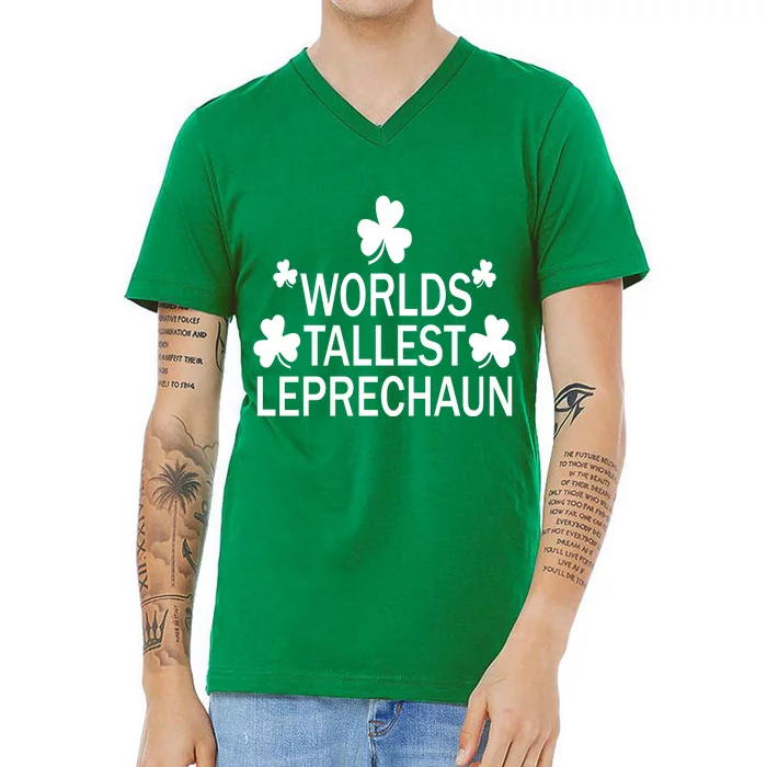 World's Tallest Leprechaun V-Neck T-Shirt