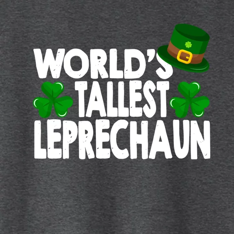 World's Tallest Leprechaun Funny Green St Patricks Day Funny Gift Women's Crop Top Tee