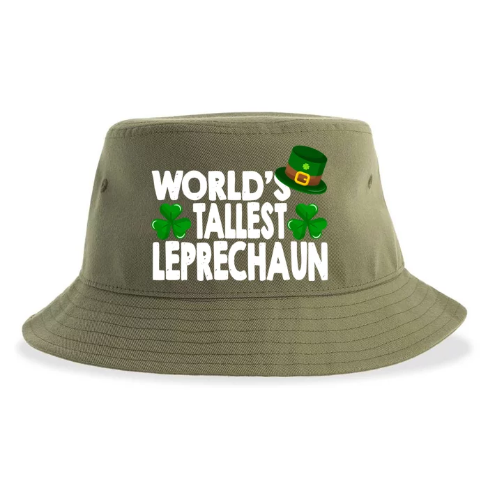 World's Tallest Leprechaun Funny Green St Patricks Day Funny Gift Sustainable Bucket Hat