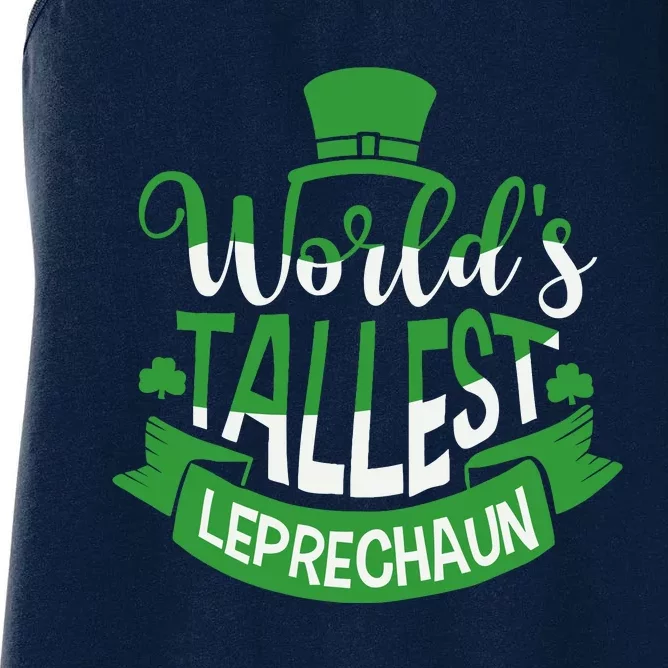 WorldS Tallest Leprechaun For A Irish St PatrickS Day Women's Racerback Tank