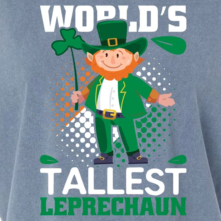 World's Tallest Leprechaun Funny St Patricks Day Garment-Dyed Women's Muscle Tee