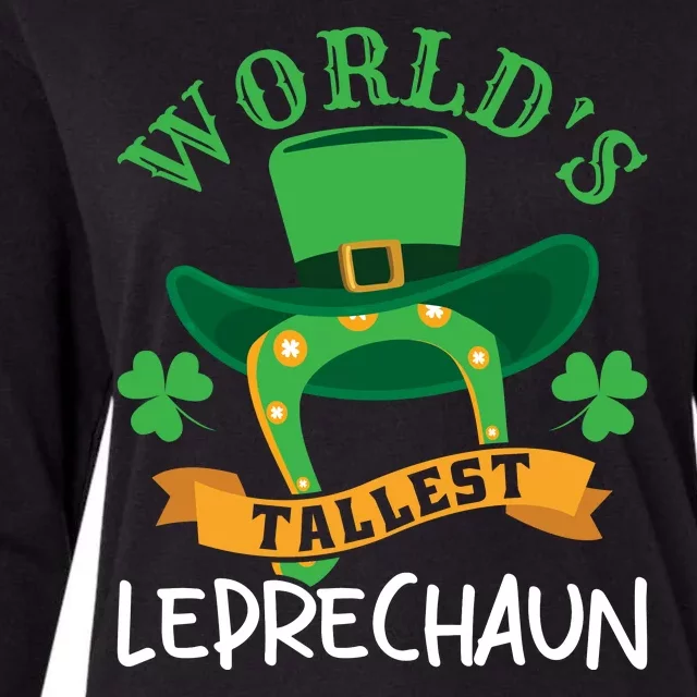 World's Tallest Leprechaun Funny St Patricks Day Womens Cotton Relaxed Long Sleeve T-Shirt